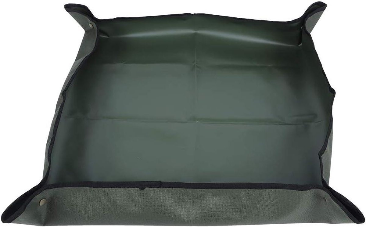 Tuin Mat - Planten Onderlegger - Planten Verpotten - Waterdicht Oxford Doek - 72.5x72.5cm - Legergroen