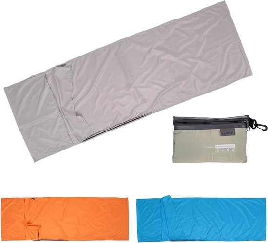 Slaapzak Liner - Reis Slaapzak - Outdoor Reizen - Waterafstotende Stof - Lichtgewicht 500g - Oranje — afbeelding 2