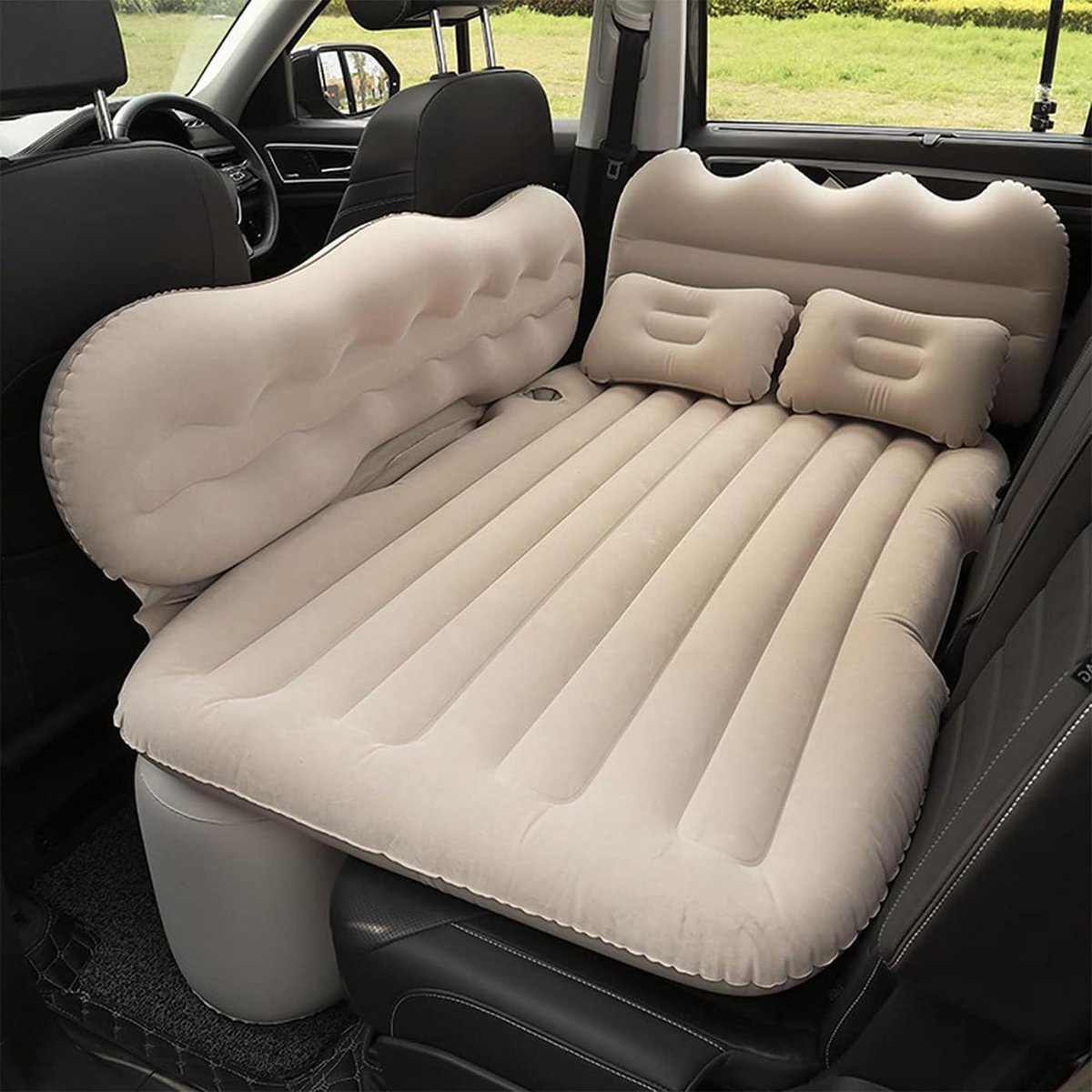 Reis Luchtbed - Slaapmat Auto - Comfortabel Slapen - Specifieke Pasvorm - 85 x 130 cm - Beige