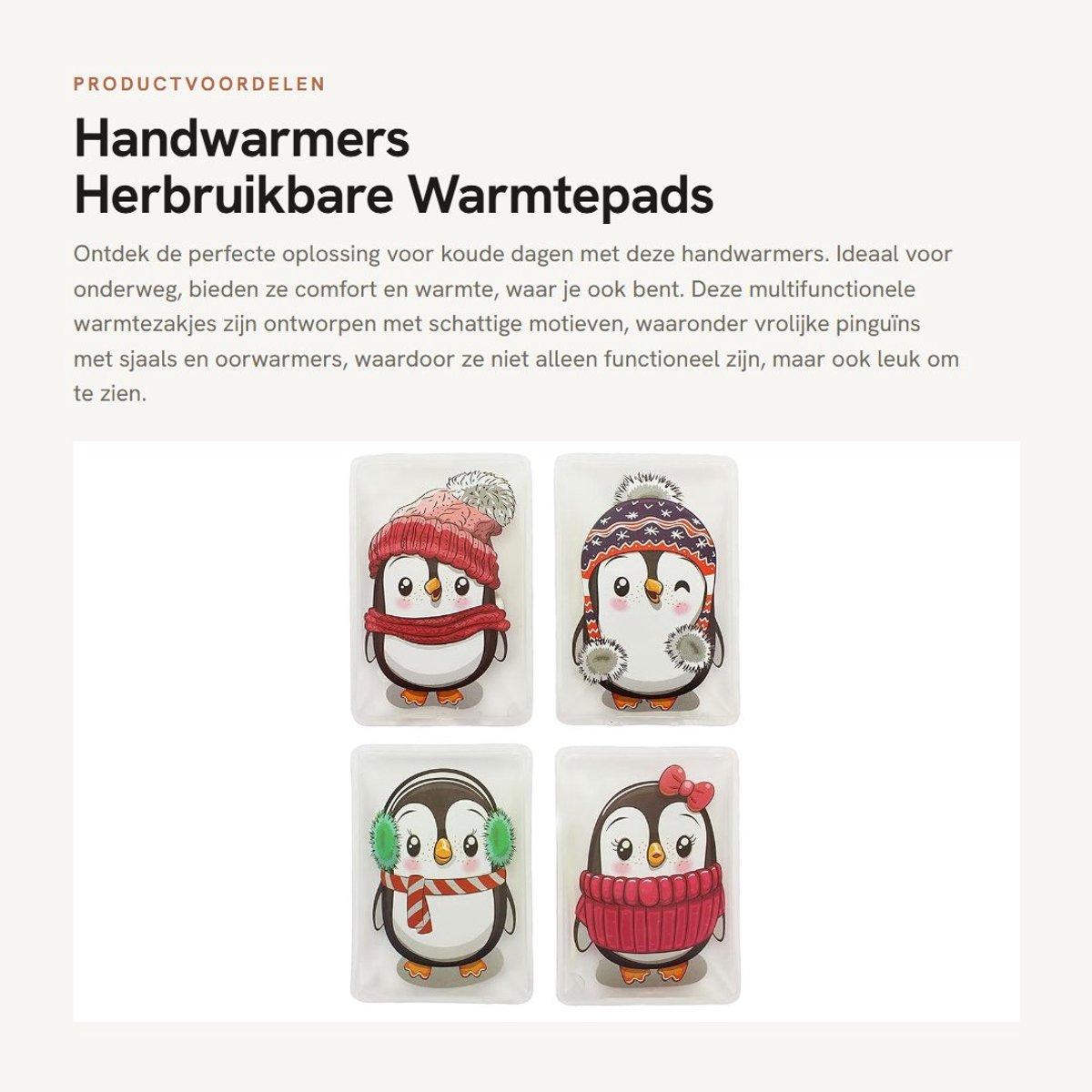 Dailygoods- Handwarmers Oplaadbaar - Herbruikbare Warmtezakjes - Warmtepads - Lichtgewicht - Set van 4 - Zachte Hoes van 100% Kunststof