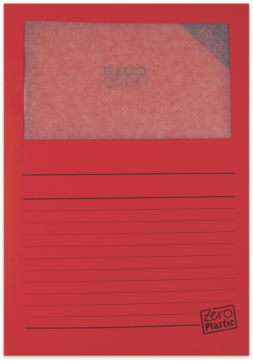 Elco Zero L-map recyclebaar A4 rood 100 stuks