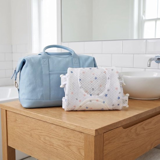 Babybadsteun - Badnetje baby - Veilig badderen - Antislip ontwerp - 72 x 92 cm - Meerkleurig — afbeelding 3