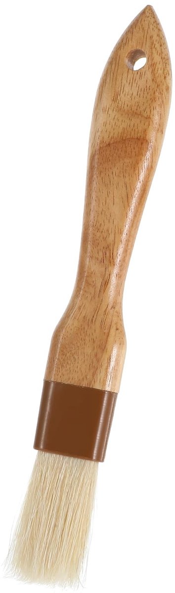 Dailygoods- Bakkwast - Houten Bakkwast met Wilde Zwijnenharen - Ideaal voor Boter/Saus/Olie - Gemakkelijk te Reinigen - Afmetingen 21 x 2,8 x 1,3 cm - Duurzaam Ontwerp - Keukenborstel