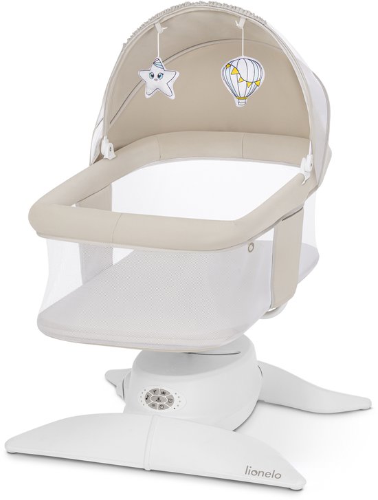 Lionelo Vivi Set Elektrische Babywipstoel 2in1 - Babyschommel & Wipstoel vanaf Geboorte tot 9 kg - - 360° Draaibare Zitting - Bewegingssensor - Bluetooth - Afstandsbediening - 5 Schommelsnelheden - T25 Matras van LIONELO — afbeelding 3