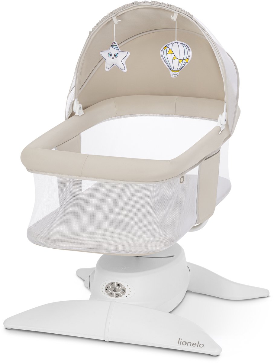 Lionelo Vivi Set Elektrische Babywipstoel 2in1 – Babyschommel & Wipstoel vanaf Geboorte tot 9 kg – - 360° Draaibare Zitting - Bewegingssensor - Bluetooth - Afstandsbediening - 5 Schommelsnelheden - T25 Matras – foto 3