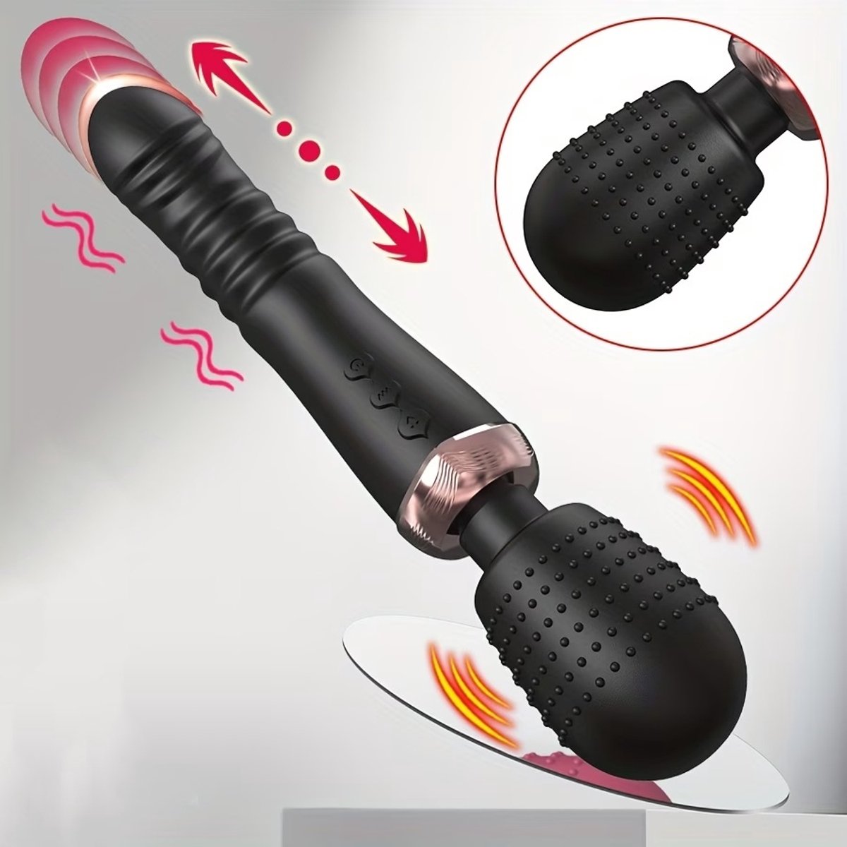 Lzwintrading - Magic Wand Vibrator Rechargeable - Dildo Vibrator voor Vrouwen - Sex Toys voor Vrouwen Koppels - G Spot Vibrator met 7 Vibratie Standen- Clitoris Stimulator - Seksspeeltjes - Dubbelkoppig - Erotiek
