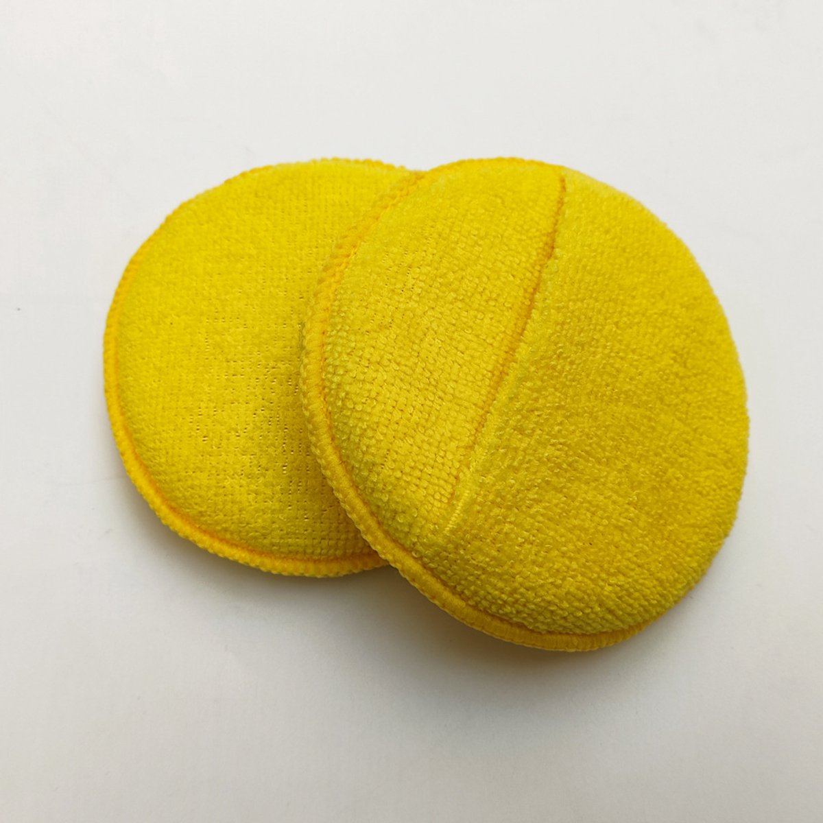 Set van 10 microvezel polijstpads, 130x25 mm | Geschikt voor autowax, lakreinigers en sealants; handmatig aanbrengen; geschikt voor auto-, kunststof-, interieur- en exterieuroppervlakken - geel