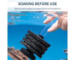 Aquarium filter - Spons Filters - Binnenfilter - Hoek Sponsfilter - filterpatroon - schoon - onderhoud - Geschikt Voor kleine vistank tot 40 liter - 8.4 x 12 cm - 1 stuks