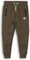 DJ Dutchjeans Jongens Joggingbroek - Army green melee - Maat 122