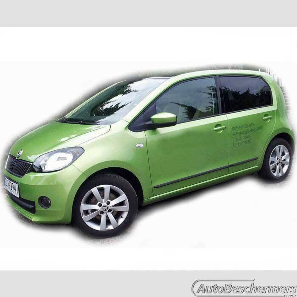 Stootlijsten set zwart voor Skoda Citigo 5-deurs 05.2012-. De stootstrips zijn zelfklevend. Set a 4 stuks (#0043)
