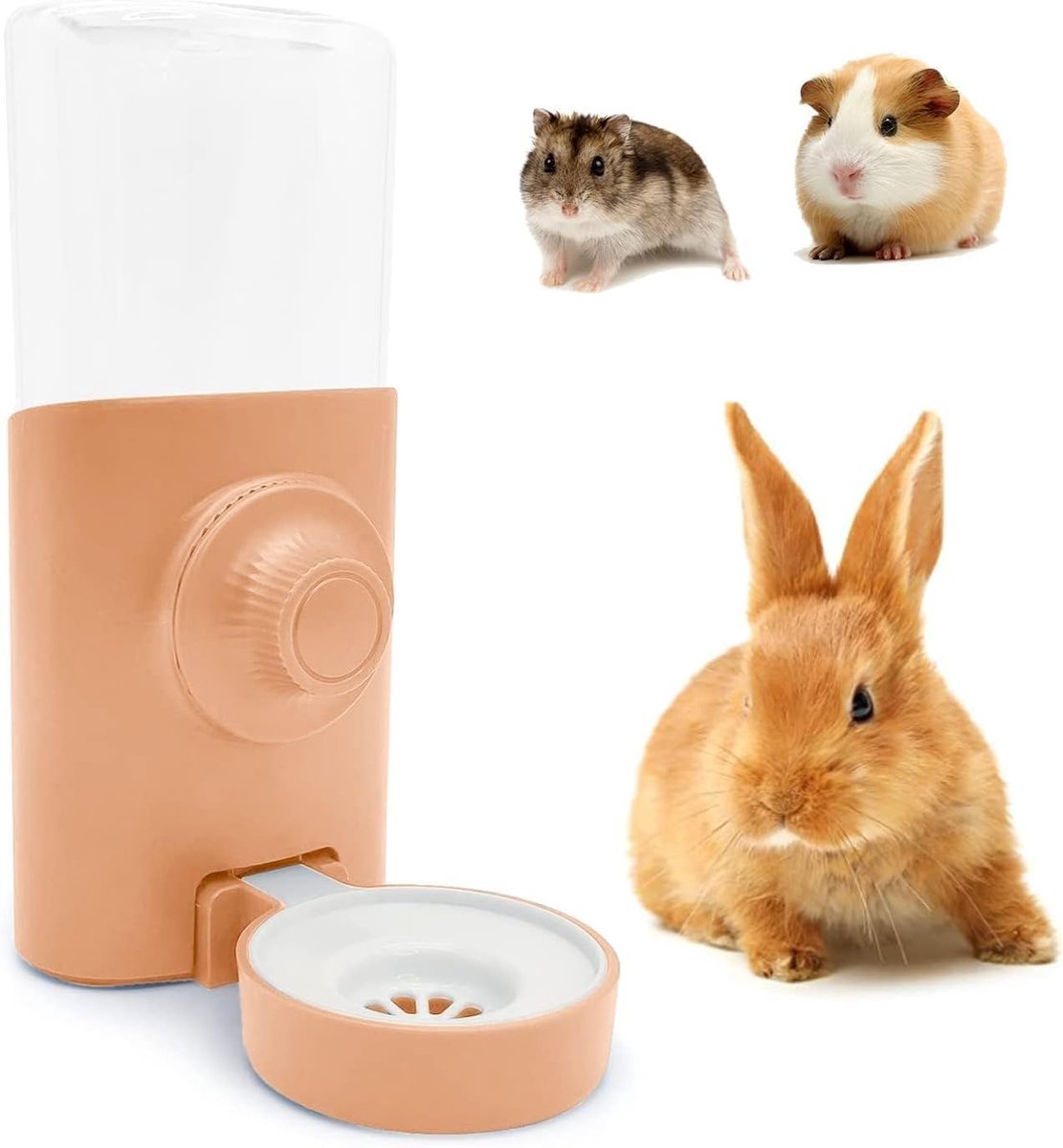 SnelShoppen - Waterfles voor Kleine Huisdieren 600ml - Hangende Drinkbak voor Kooi - Automatische Drinkfontein - Fles voor Konijn, Cavia, Chinchilla,