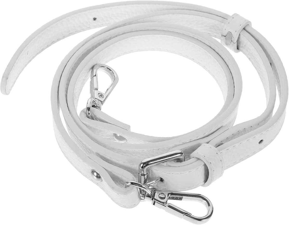2 Stuks Verstelbare Schouderriem voor Dames - Lange PU Tas met Buckle en Zilveren Accenten - Vervangende Accessoires voor Handtassen en Schoudertassen