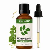 PureOil - Moringa Olie - 50ml - 100% Puur, Natuurlijk & Vegan - Koudgeperst - Voor Haar | Huid | Gezicht | Scalp | Nagels - Haarolie voor Haargroei
