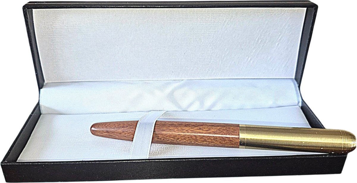 Luxe houten Vulpen met Geschenkdoos en inktpatronen - Vintage Stijl - Benodigdheden voor journaling - Zakelijk Kalligrafie Geschenk