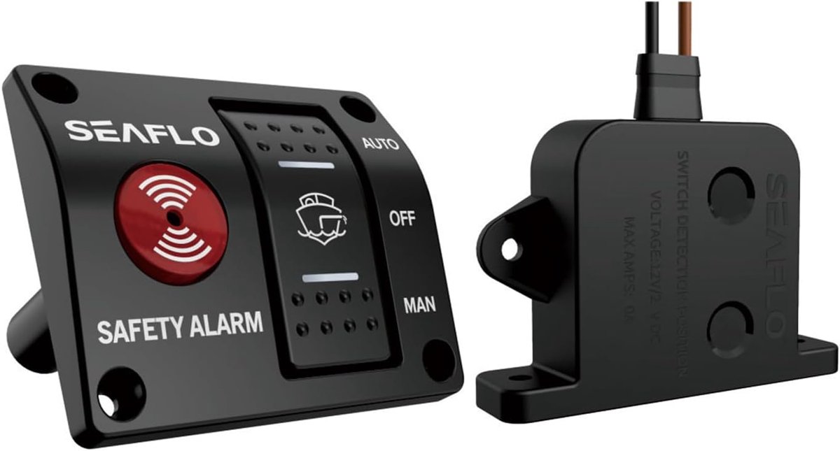 SnelShoppen - DC 12V Waterniveau Alarm Systeem met Bilge Switch en Alarm Paneel voor Bilge Pomp - Elektronisch Waterpeil Controle Systeem - Voor Boot,