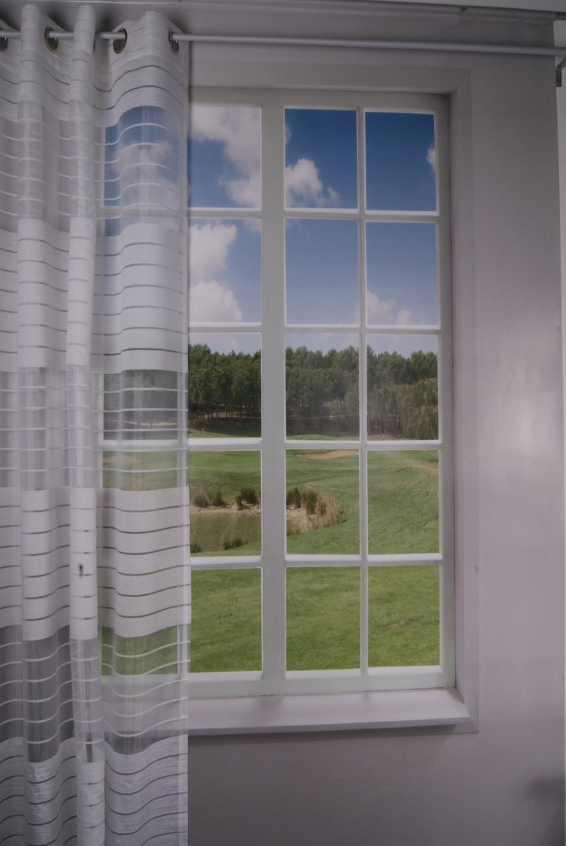 Sevilla curtain white 140 cm x 260 cm burn-out curta