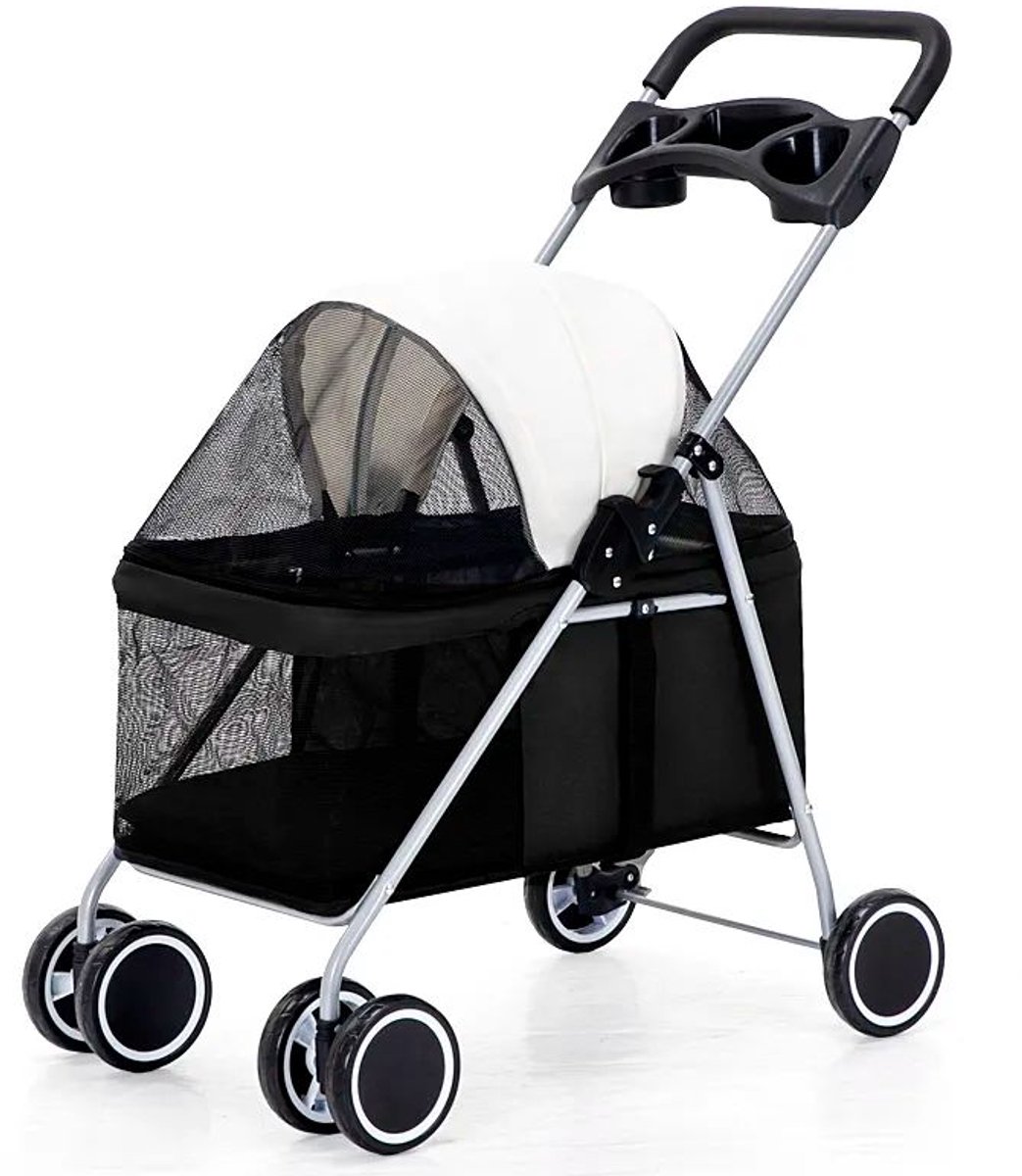 Buggy Light wandelwagen voor honden 46 x 91 x 69 cm, Zwart