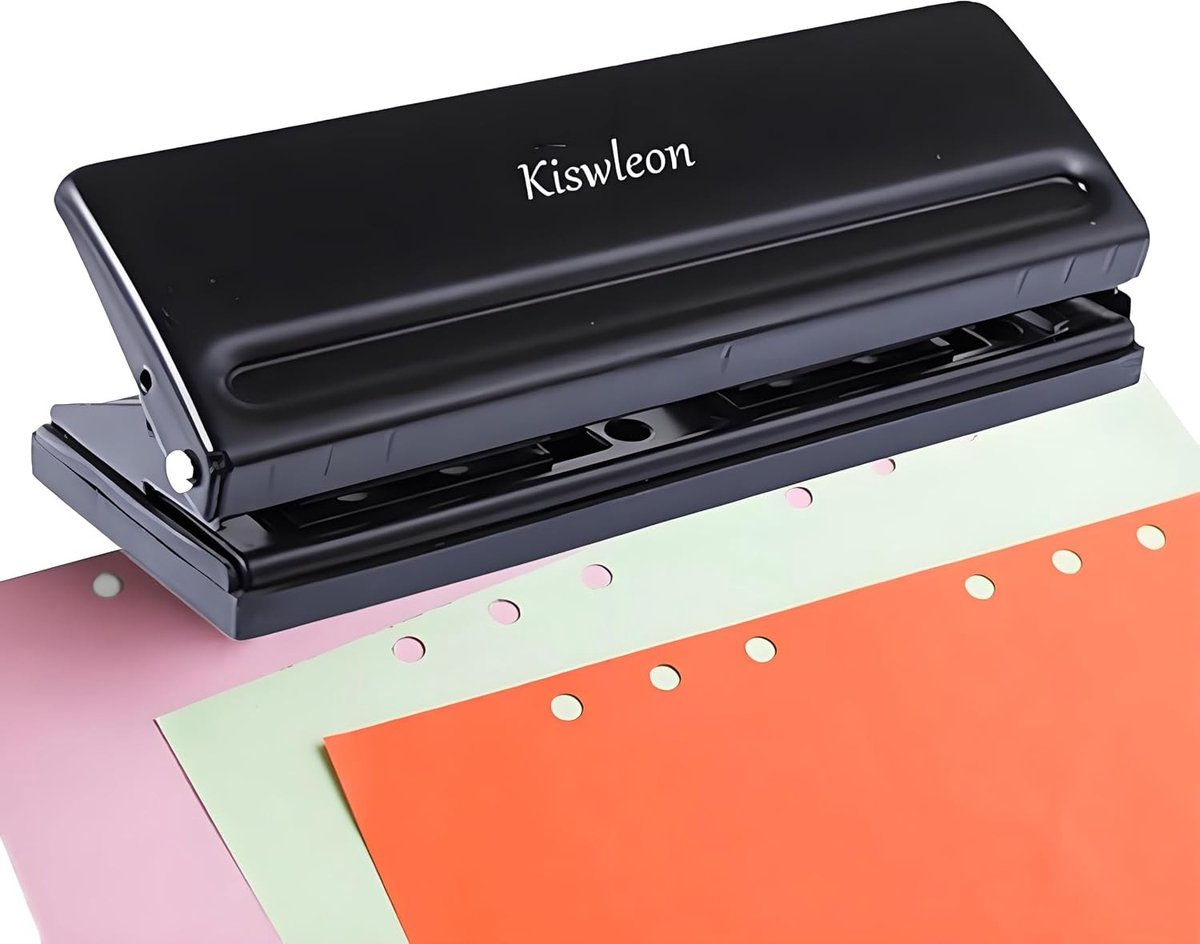 Perforator - Metaal - Verstelbare gatenafstand - Voor meerdere papierformaten - Voor Kantoor en Thuis