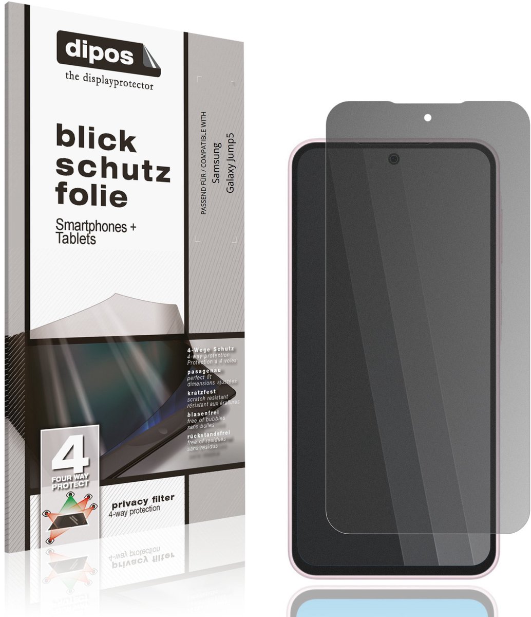 dipos – Matte Privacy Screenprotector geschikt voor Samsung Galaxy Jump5 | Anti-Spy Beschermfolie