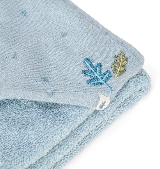 Little Dutch Pure Badcape - 75 x 75 cm - Denim Blue van Little Dutch — afbeelding 5