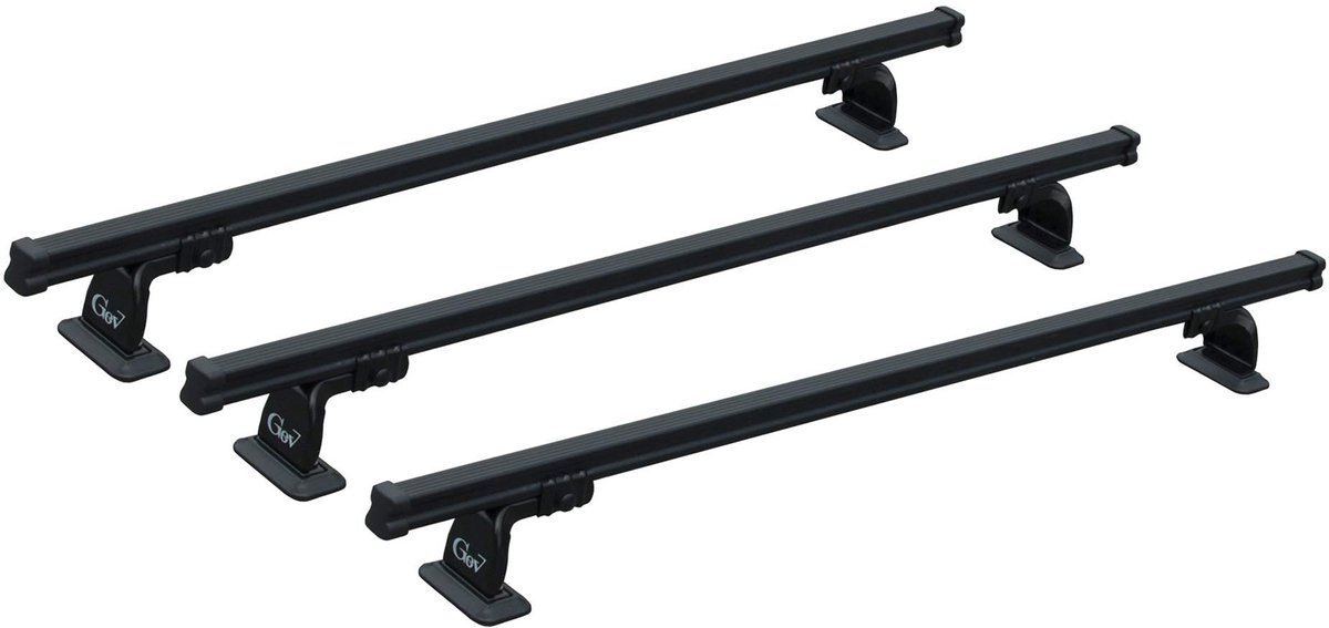 SnelShoppen - Professionele Dakdragers Set van 3 - Sterke Aluminium Dakdragers voor Auto - Ideaal voor Fietsen, Dakkoffers, en Surfplanken - Universel
