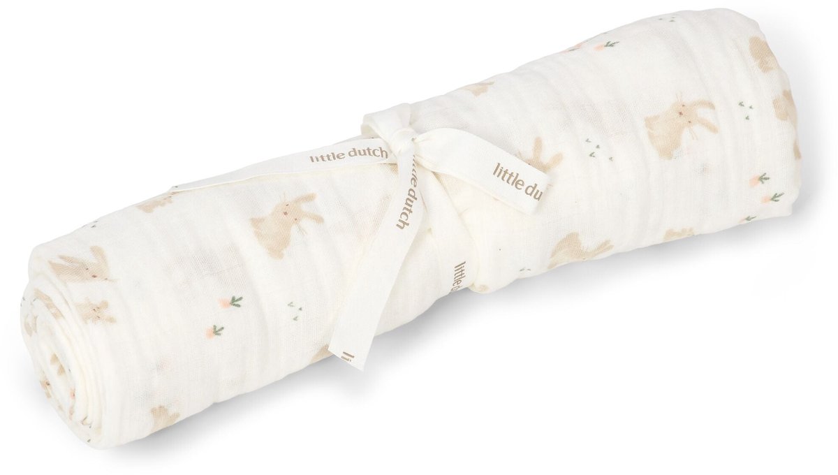 Swaddle - Wit - 120 cm - Newborn Naturals - Baby Bunny