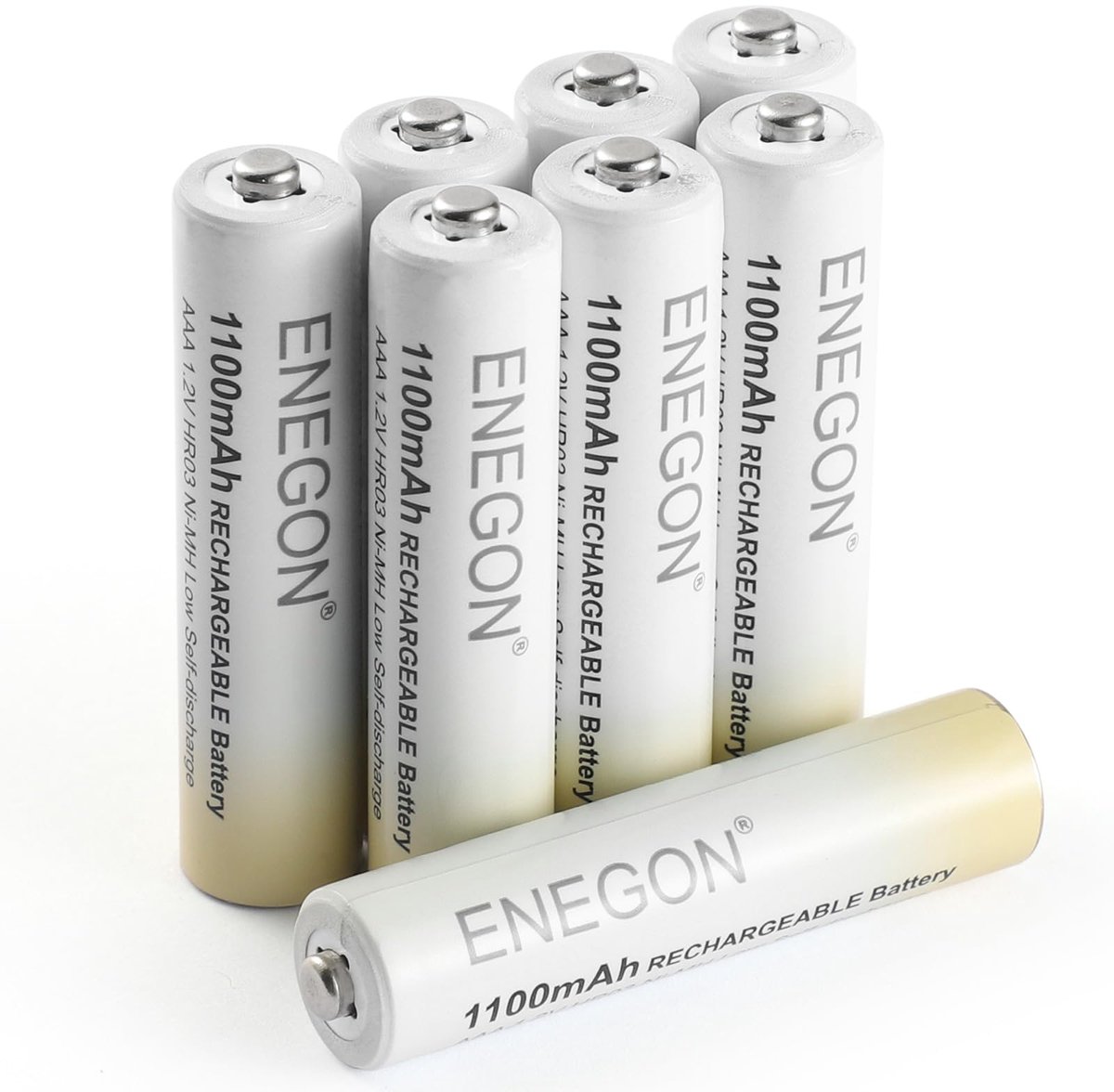 SnelShoppen - Oplaadbare AAA-batterijen 8 stuks, 1100 mAh Ni-Mh, ultra-krachtig 1,2 V, lange levensduur, perfect voor dagelijks gebruik, buitenapparat