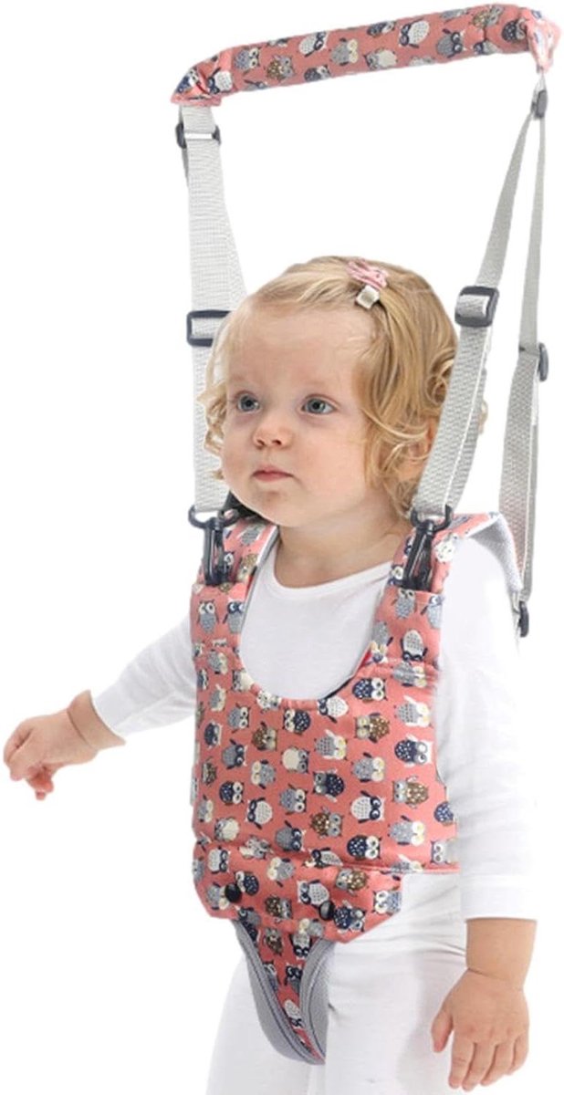 Wandelharnas Helper - Loopriem Kinderen - Leren Lopen - Verstelbare Pasvorm - 6-24 Maanden - Roze