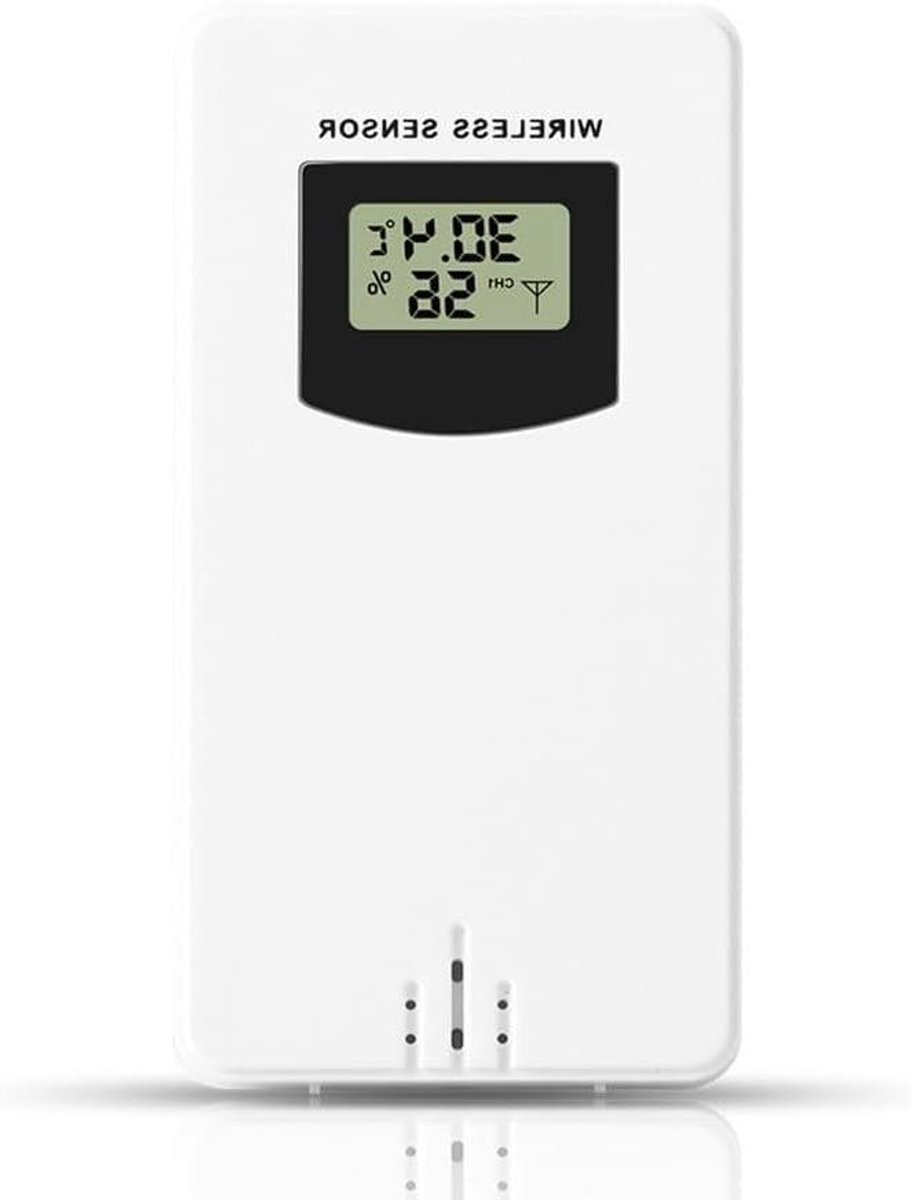 Draadloze Sensor - Buitenzender Binnenzender - Weer Meten - 60 Meter Bereik - 10 x 6 x 4 cm - Wit