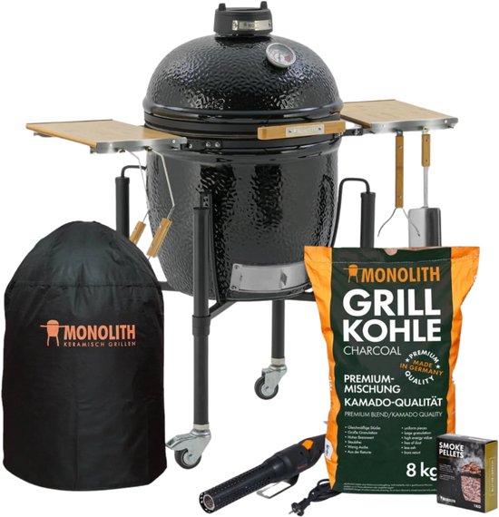 Monolith ONE.55 Starterset - Premium Kamado Barbecue - Inclusief Onderstel, Zijtafels, Smart Grid System & Mono-Lighter van Monolith — afbeelding 5