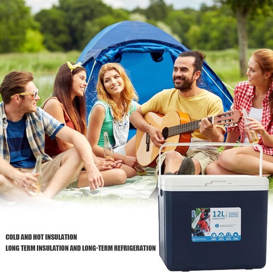 Geïsoleerde koelbox - Opbergdoos - Outdoor avonturen - Warmte en koude isolatie - 12 liter - Blauw — afbeelding 5