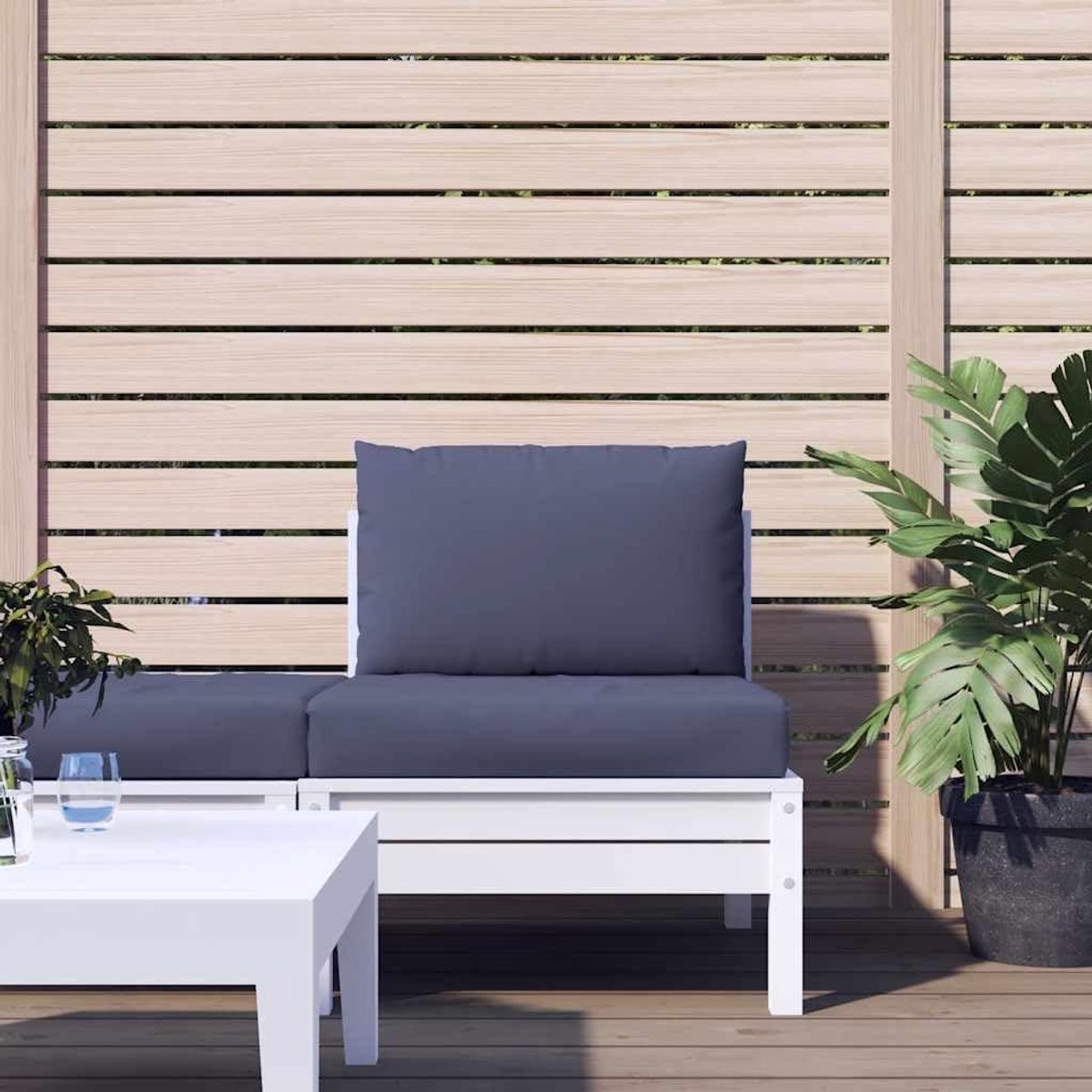 Palletkussens Set - Buiten Kussens - Terras Aankleden - Waterafstotend Polyester - 60x60 cm - Marineblauw