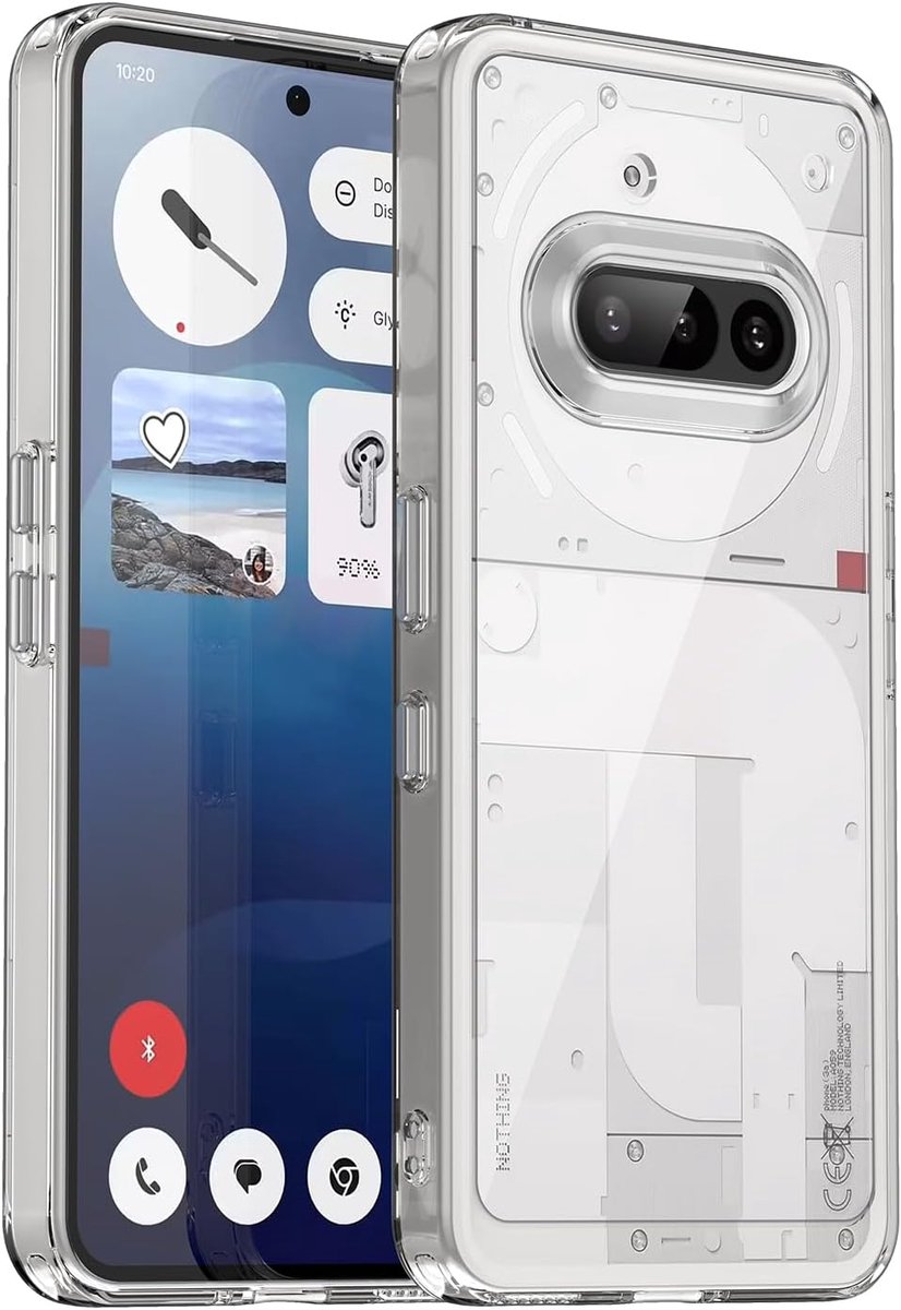 SnelShoppen - Transparante Protective Case voor Nothing Phone 3a - Anti-geel, Krasbestendig, Schokbestendig, Ultra Dun, PC + TPU Hybride Hard Case