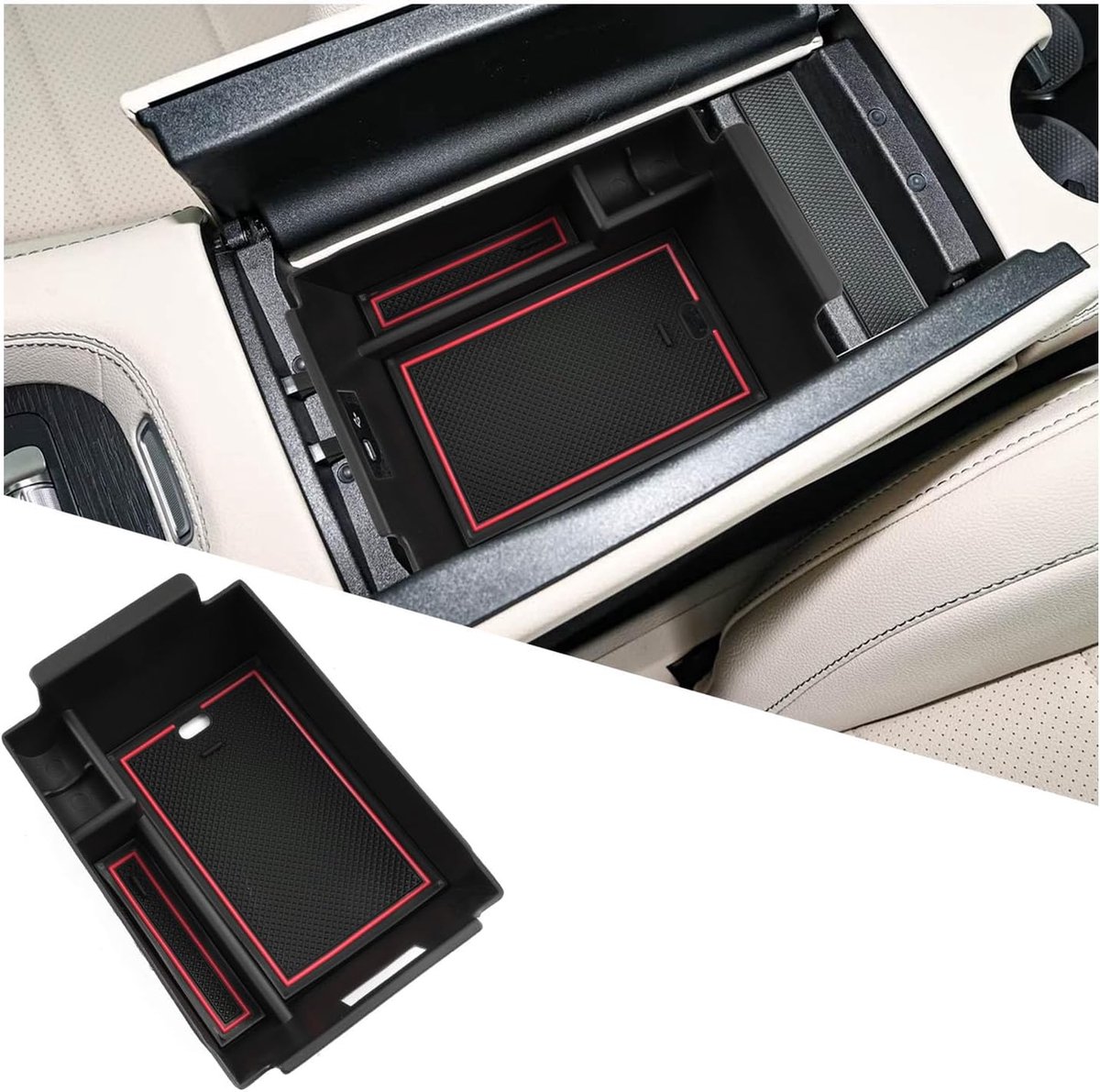 SnelShoppen - Center Console Opbergbox voor Mercedes GLE W167 2020 - Armsteun Organizer Tray Auto Accessoires - Perfecte Aanpassing en Uniek Design