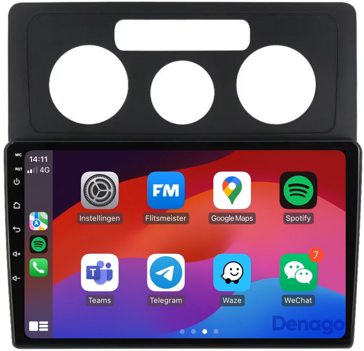 CarPlay autoradio geschikt voor Volkswagen Caddy | 2004 t/m 2010 | Android 13 | Draadloos Apple CarPlay & Android Auto | 2GB + 32GB | QuadCore processor | Denago DNG-A240 | 2025 model | 2004 2005 2006 2007 2008 2009 2010 | Bluetooth & Wifi