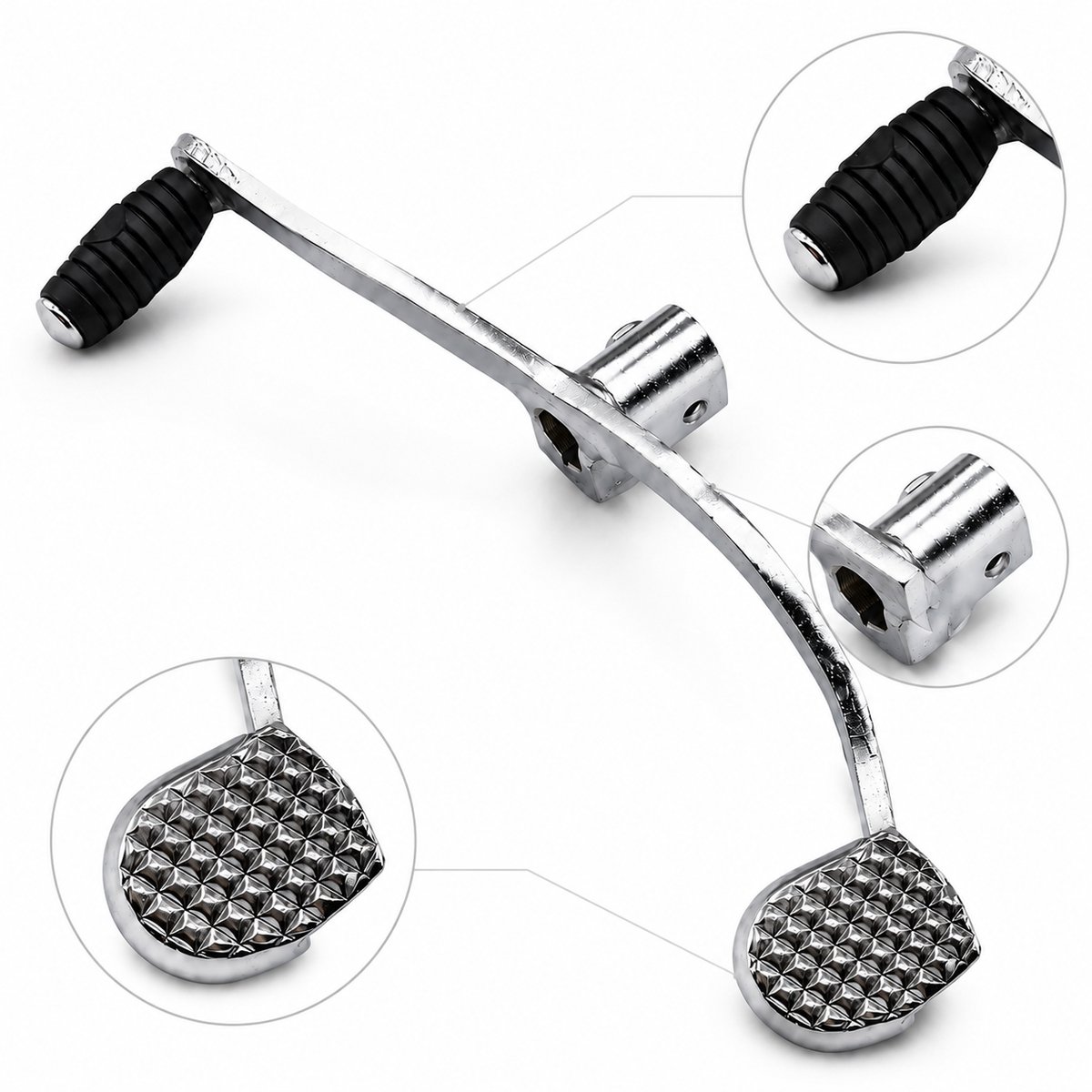 Versnellingspedaal voor motor - Dual Pedal schakelpedaal - Geschikt voor Trail DAX Z50A Z50R Z50J Z110 en Z125 - Aluminium schakelpook