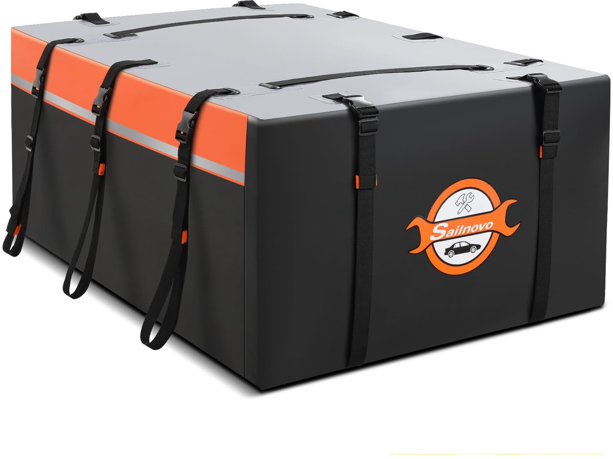 SnelShoppen - Dakkoffers, Dakbagagedrager Auto, Dakkoffer 20m³, Ideaal voor Vakantie, Camping, en Reis, Ruim en Stevig, Zwart, Waterdicht, Eenvoudig t