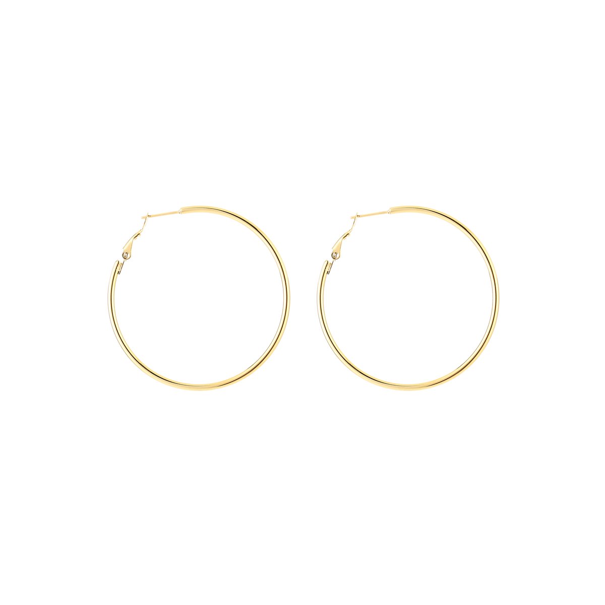 Stainless Steel Klassieke Large Basic Hoops (48mm) – Elegante & Tijdloze Oorringen – RVS - Goud