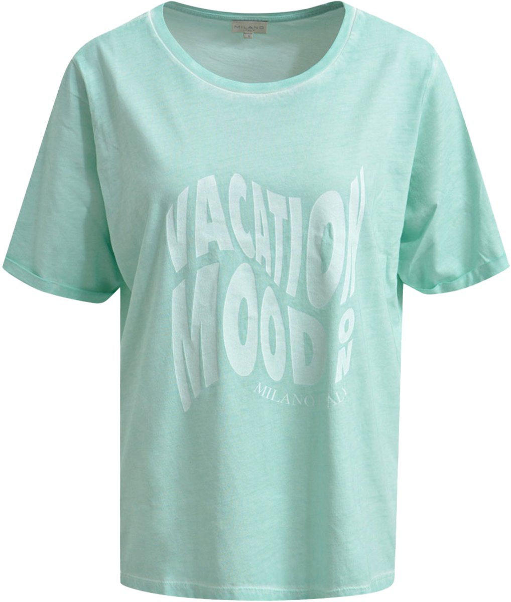 Milano Italy - turquoise t-shirt vacation mood - maat 36