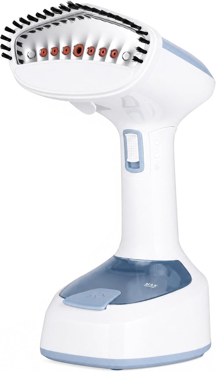 Stoomstrijkijzer - Reisstrijkijzer Stoom - Kreukels Verwijderen - Opvouwbaar Ontwerp - 150 ml Tank - Blauw en Wit