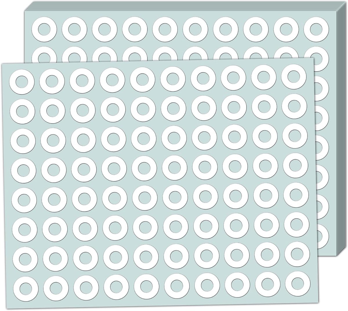 SnelShoppen - 10.000 Stuks Zelfklevende Versterkingsringen - Tear Resistant Labels - Witte Ring Stickers voor Documenten, Perfect voor Kantoor en Orga