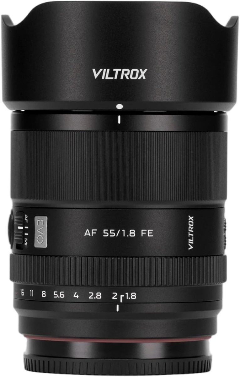 SnelShoppen - VILTROX APO 55mm F1.8 EVO FE Lens voor Sony E Mount, Snelle Autofocus, Grote Diafragma, Apochromatische Correctie, Perfect voor Portrett