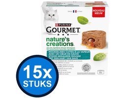 15x Gourmet - Nature's Creations blik mousse met saus zeevis mp 8x85gr