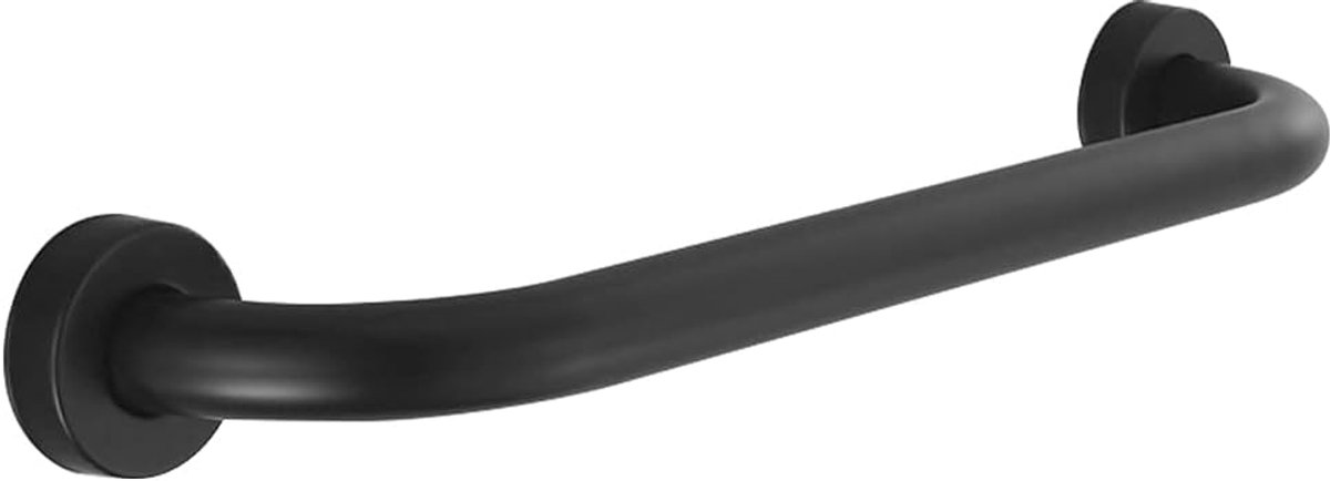 SnelShoppen - Stainless Steel Toilet Support Bar 40cm - Zwart - Badhandle, Handgreep, Handdoekrek - RVS, Duurzaam, Antislip, Rustvrij - Voor Badkamer,