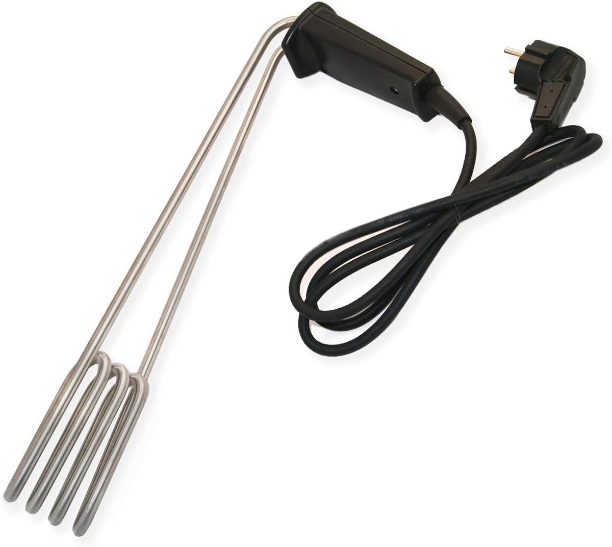 SnelShoppen - Grote draagbare elektrische waterkoker XL met dompelverwarming 2000W voor caravan, kamperen, reizen, professionals, 41cm, 5L+