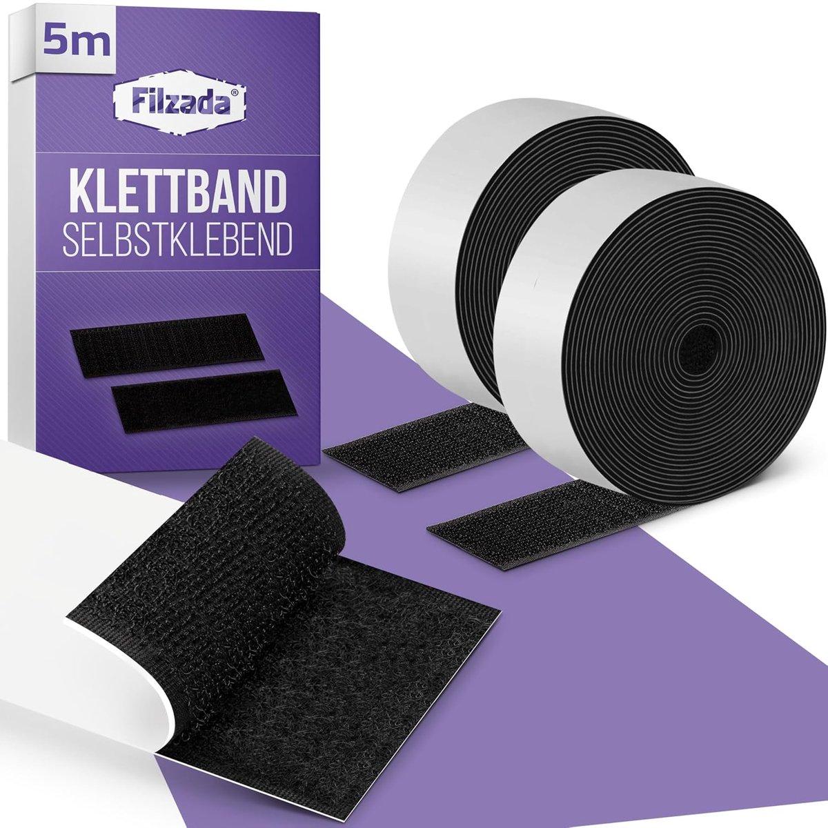 SnelShoppen - Dubbelzijdige Tape 5 Meter Zwart 50mm Breed - Extra Sterke Zelfklevende Tape voor Hobby, Decoratie, Thuis en Kantoor