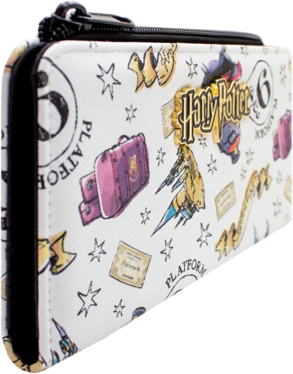 SnelShoppen - Wallet/Purse Clutch Coin Pocket & Card Holder, Wit, Geschikt voor Kaarten, Munten & Briefgeld, Duurzaam en Praktisch, Perfect voor Feest