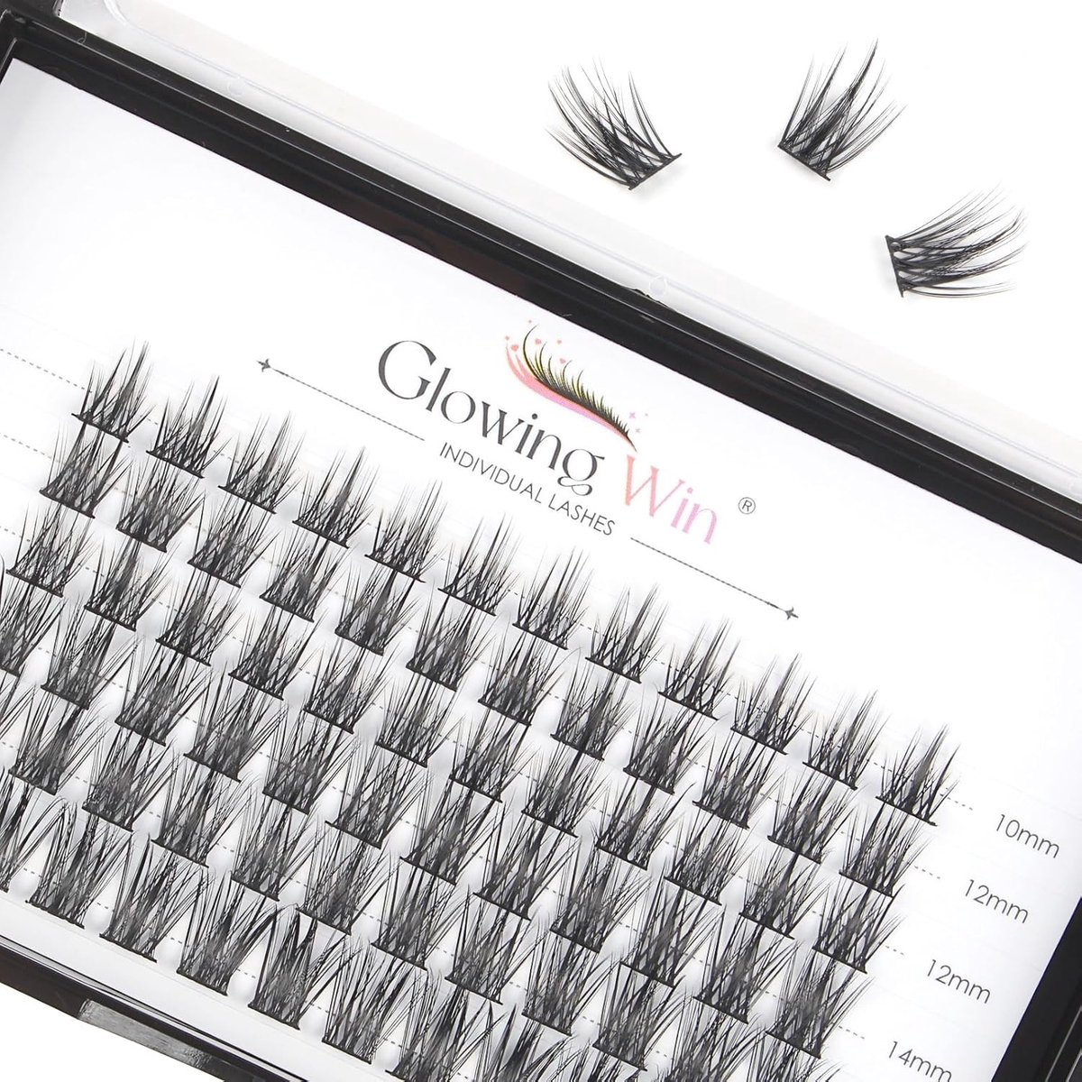 SnelShoppen - Glowing Win Cluster Wimpers 72 Stuks DIY Natuurlijke Wimperextensions 10-16mm Lichtgewicht Herbruikbaar Cruelty-Free