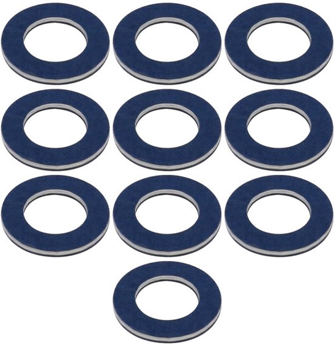 Olieafvoerplug 10 Stuks - Aluminium Pakkingen - Binnendiameter 12mm - Buitendiameter 21mm - Dikte 1,8mm - Onderdeelnummer 90430-12031 - Oliepakkingen