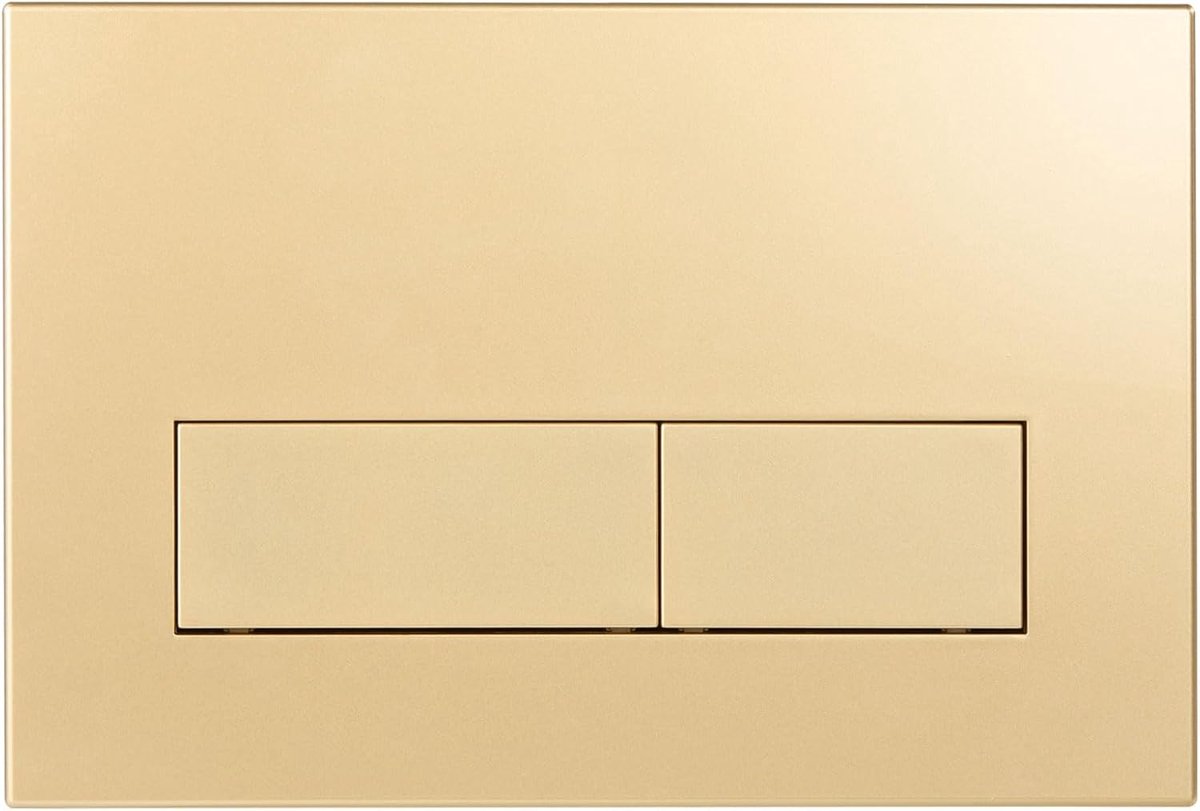 SnelShoppen - Toilet Control Plate met Installatieframe & Drukknop, Geschikt voor Sigma 01/20/30, UP300 en UP320 Series, Dual Flush Functie (Mat Goud)